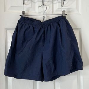 Nike Women’s Running Short. Navy Blue with White Swoosh. Size Large (12-14).